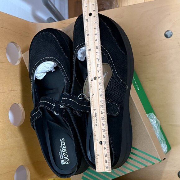 New White Mountain Women's Mary Jane Clog Slide Shoes Black Leather Size 9.5 M - Picture 16 of 16